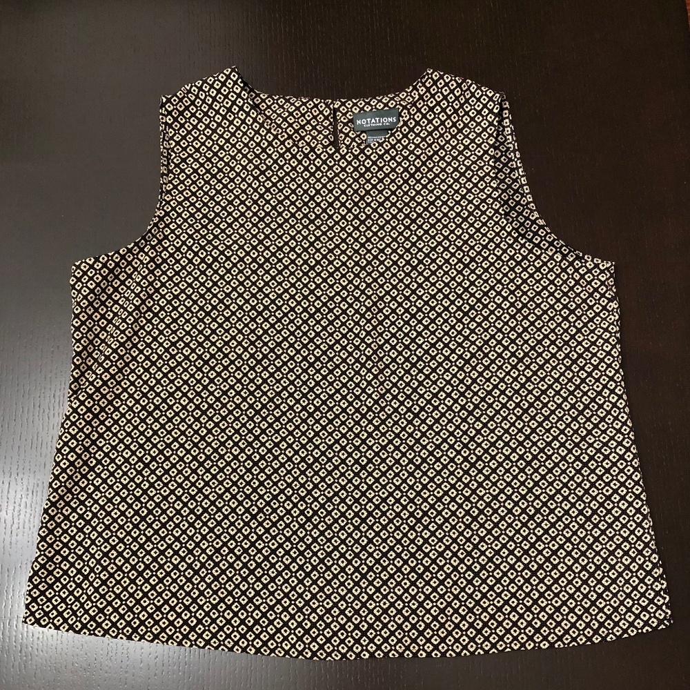 Sleeveless Womens Top by Notations, XL, EUC